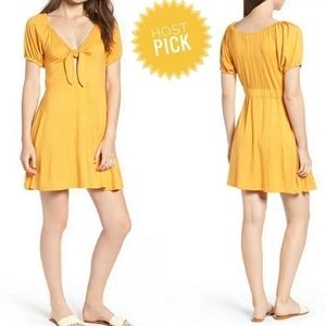 Love, Fire Mustard Yellow Polka Dot Sundress